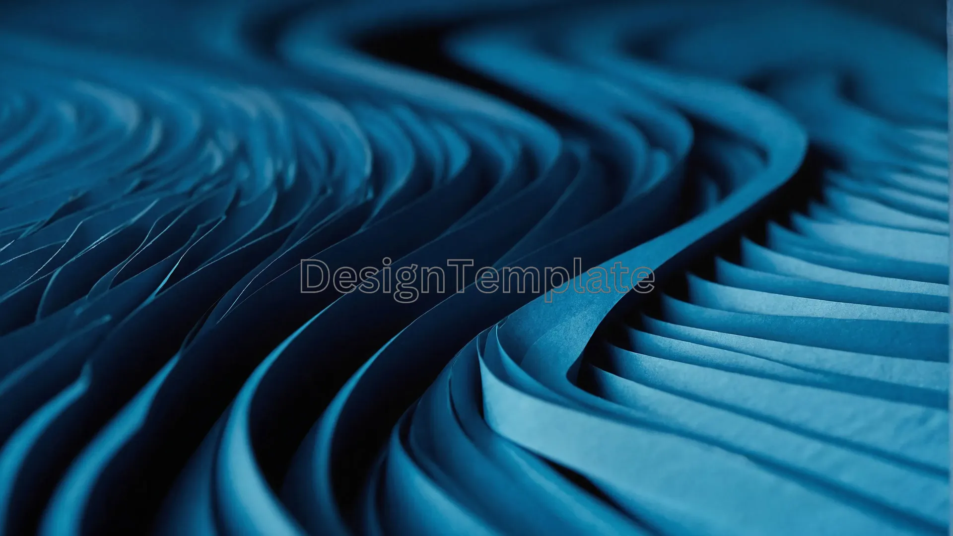 Blue Paper Waves Background Image image